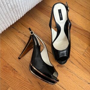 vintage Bally patent leather heels